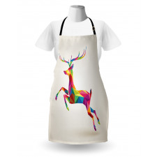 Colorful Fractal Deer Apron