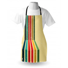 Vintage Colorful Strips Apron