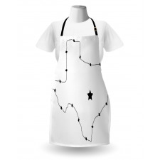 Barbed Wire Map Apron