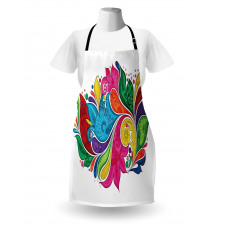 Vibrant Colorful Leaves Apron