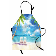 Exotic Beach Palms Apron