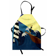 Grunge Sea Storm Apron