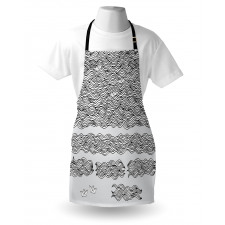 Sketchy Wavy Sea Apron