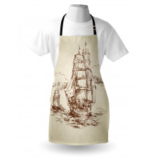 Old Ship Sketch Apron