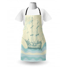 Ship Waves Clouds Apron