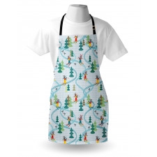 Skiing Raccoon Apron