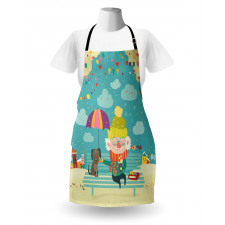 Old Man and His Dog Apron