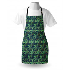 Doodle Leaves Berries Apron