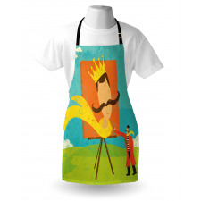 Funny Cartoon Artist Apron