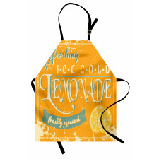 Limon Mutfak Önlüğü Eskitilmiş Tarzda Canlandırıcı Limonata Afişi