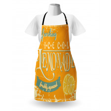 Limon Mutfak Önlüğü Eskitilmiş Tarzda Canlandırıcı Limonata Afişi
