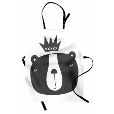 Humorous Bear in Crown Apron