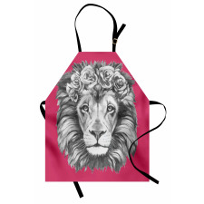 Wild Animal Floral Wreath Apron