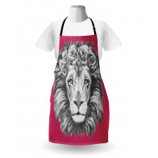 Wild Animal Floral Wreath Apron