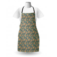 Grid Petals Leaves Stems Apron