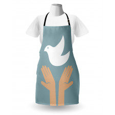 Peace Dove Flying Hands Apron