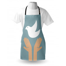 Peace Dove Flying Hands Apron