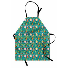 Smiling Funny Bees Doodle Apron