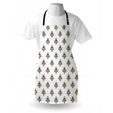 Graphic Bees Dots Pattern Apron