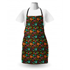 Cartoon Insects Playing Apron