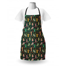 Nocturnal Theme Kittens Apron