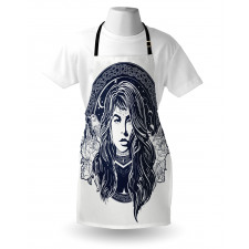 Occult Woman Portrait Apron