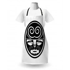 Black Maori Mask Design Apron