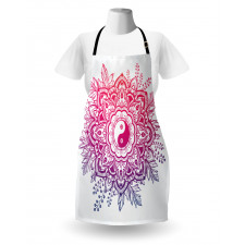 Floral Yin Yang Sign Apron