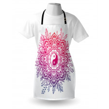 Floral Yin Yang Sign Apron