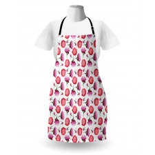 Pink and Violet Peonies Apron