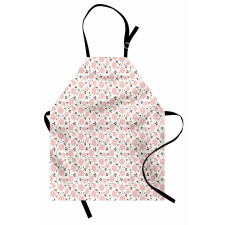 Pink Roses and Peonies Apron