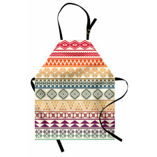 Geometric Zig Zag Lines Apron