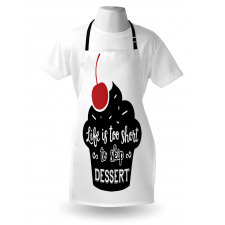 Muffin Silhouette Words Apron