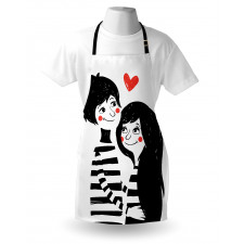 Romantic Young Couple Apron