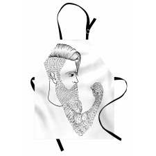 Serious Man Fist Beard Apron