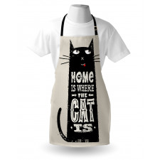 Black Cat Stained Apron