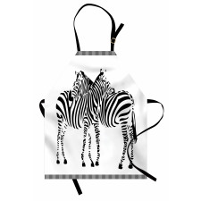 2 Zebras Silhouette Apron