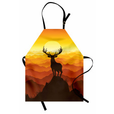 Deer Sunset Mountains Apron