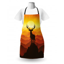 Deer Sunset Mountains Apron