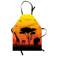 Silhouette of Animals Apron