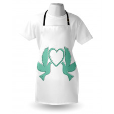 Doves and a Heart Apron