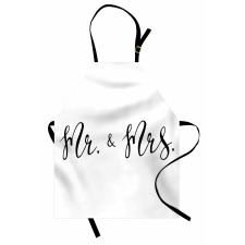 Mr and Mrs Text Apron