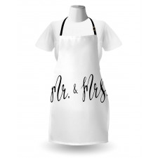 Mr and Mrs Text Apron