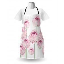 Tender Peony Flowers Apron