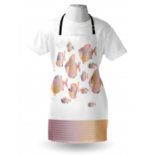 Modern Sea Animal Zigzag Apron