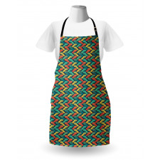 Zigzag Design Slipper Apron