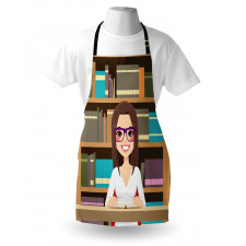 Student Girl Reading Book Apron