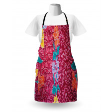 Colorful Blossoms Batik Apron