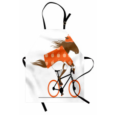 Hipster Horse Riding Bike Apron