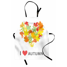 Maple Leaves with Heart Apron